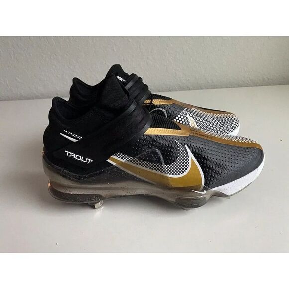 Nike Force Zoom Trout 7 Baseball Cleats Black Gold White CI3134-012 Size 13.5 - Picture 5 of 8
